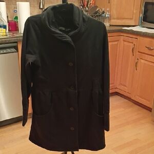 Prana Charcoal Buttoned Trench Coat